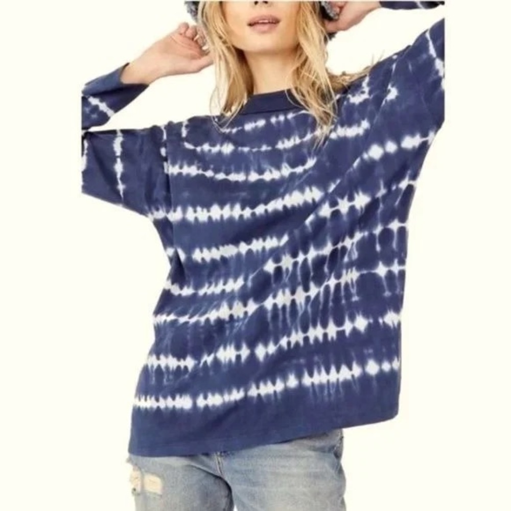 NWT Free People Tie Dye Navy Tunic